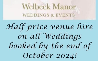Half price Venue Hire if you book before the end of October 2024